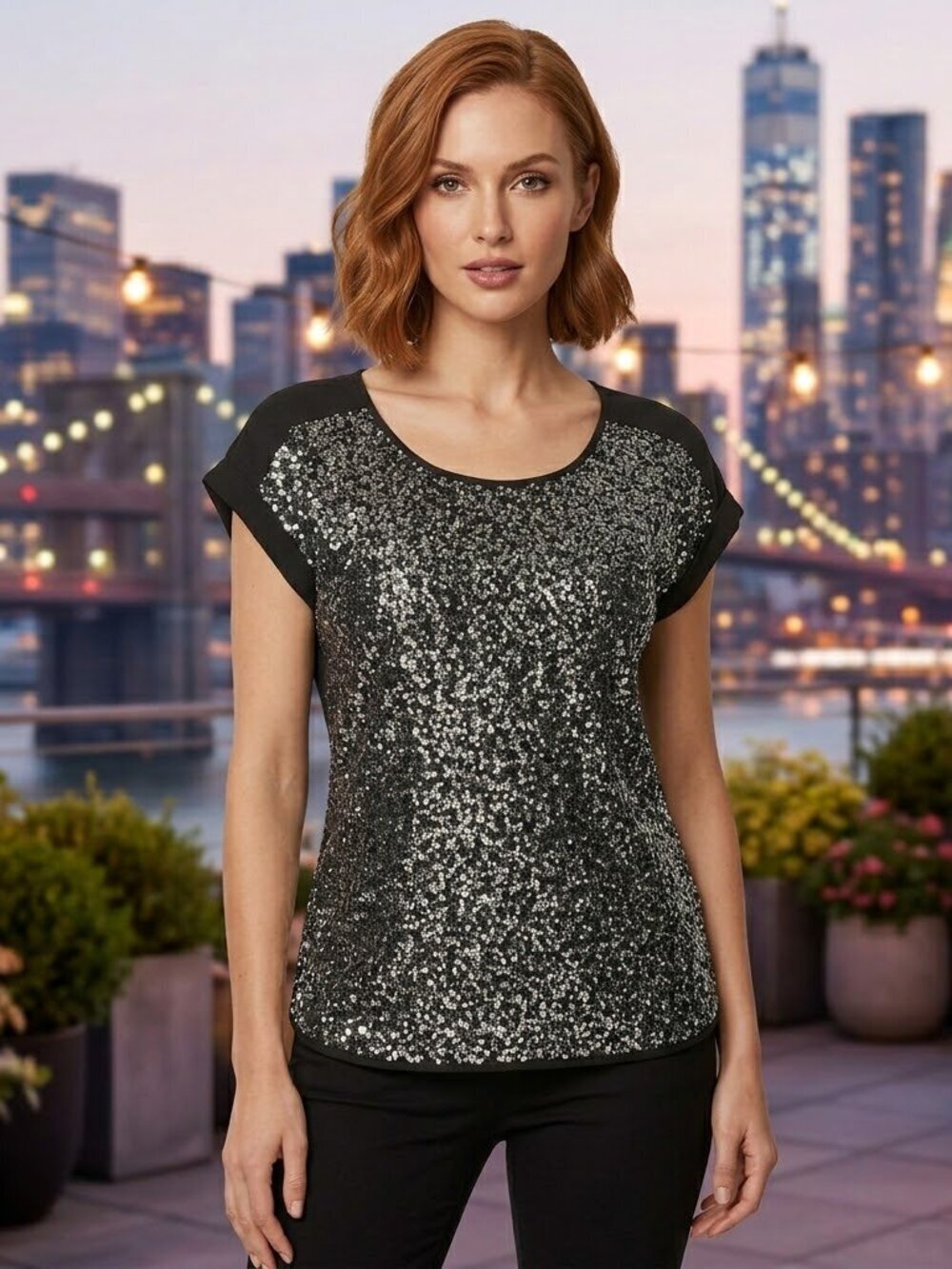 Express Short Sleeve Blouse Size S